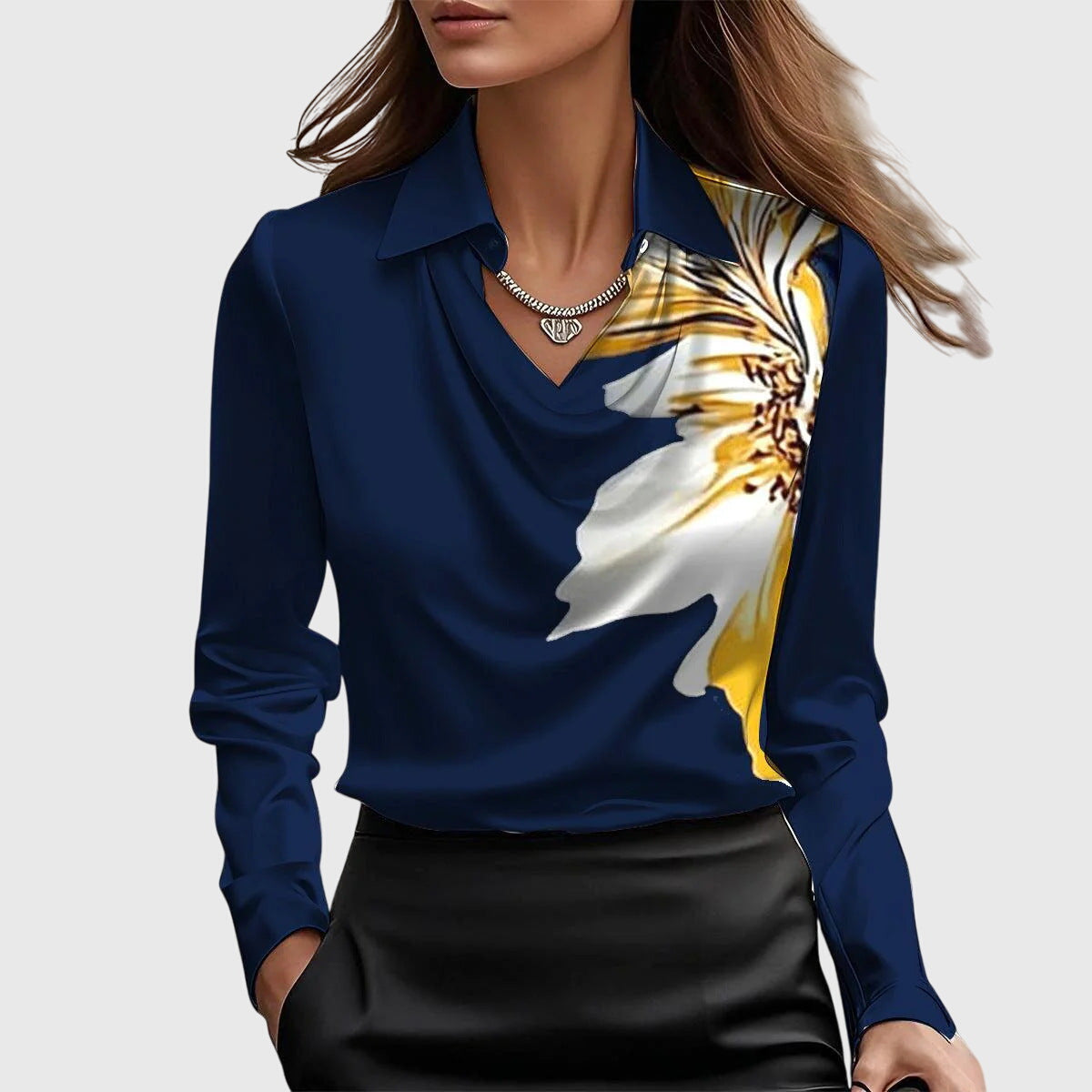 Elegant Luxury Women’s Blouse with Long Sleeves