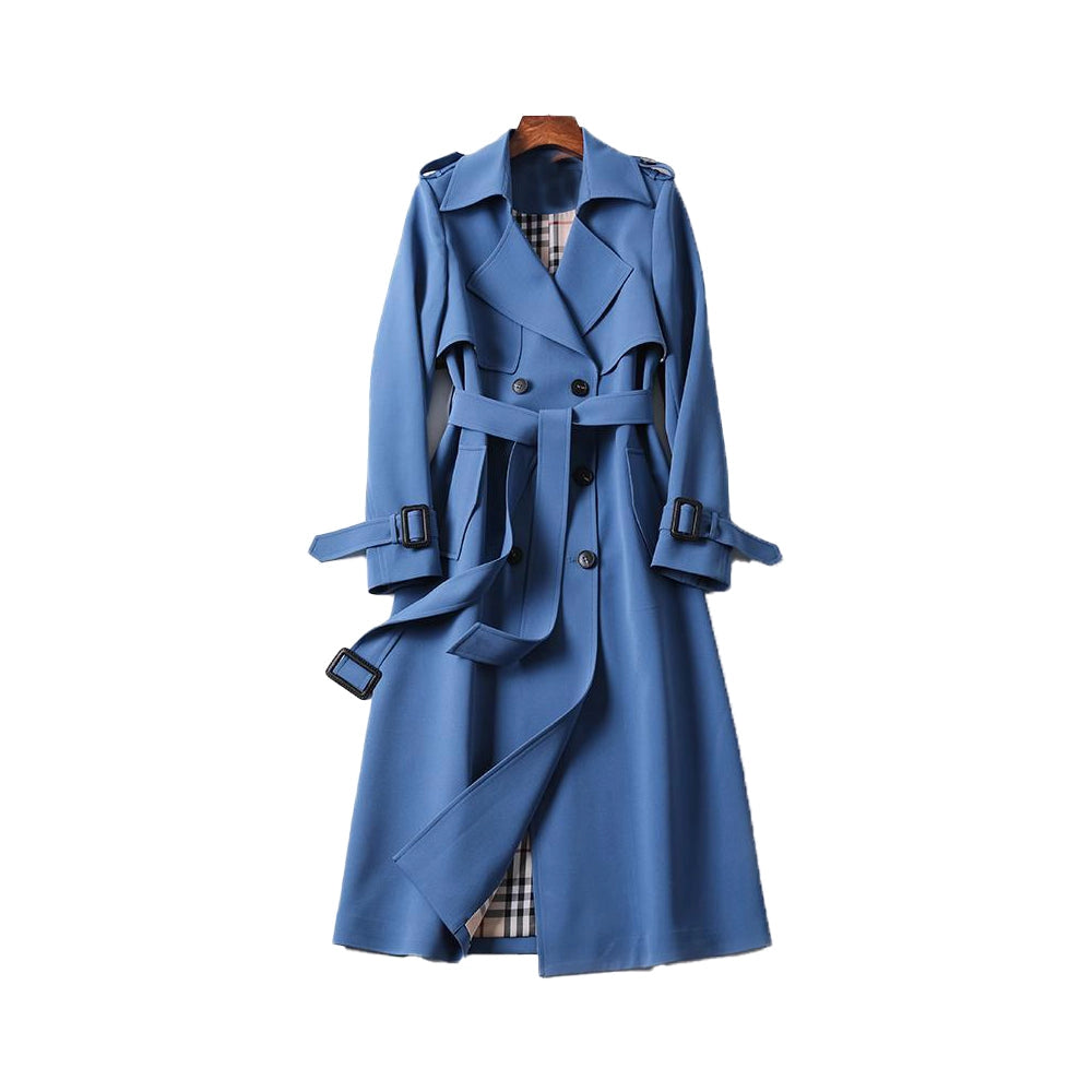 Waterproof Women’s Long Trench Coat with Belt