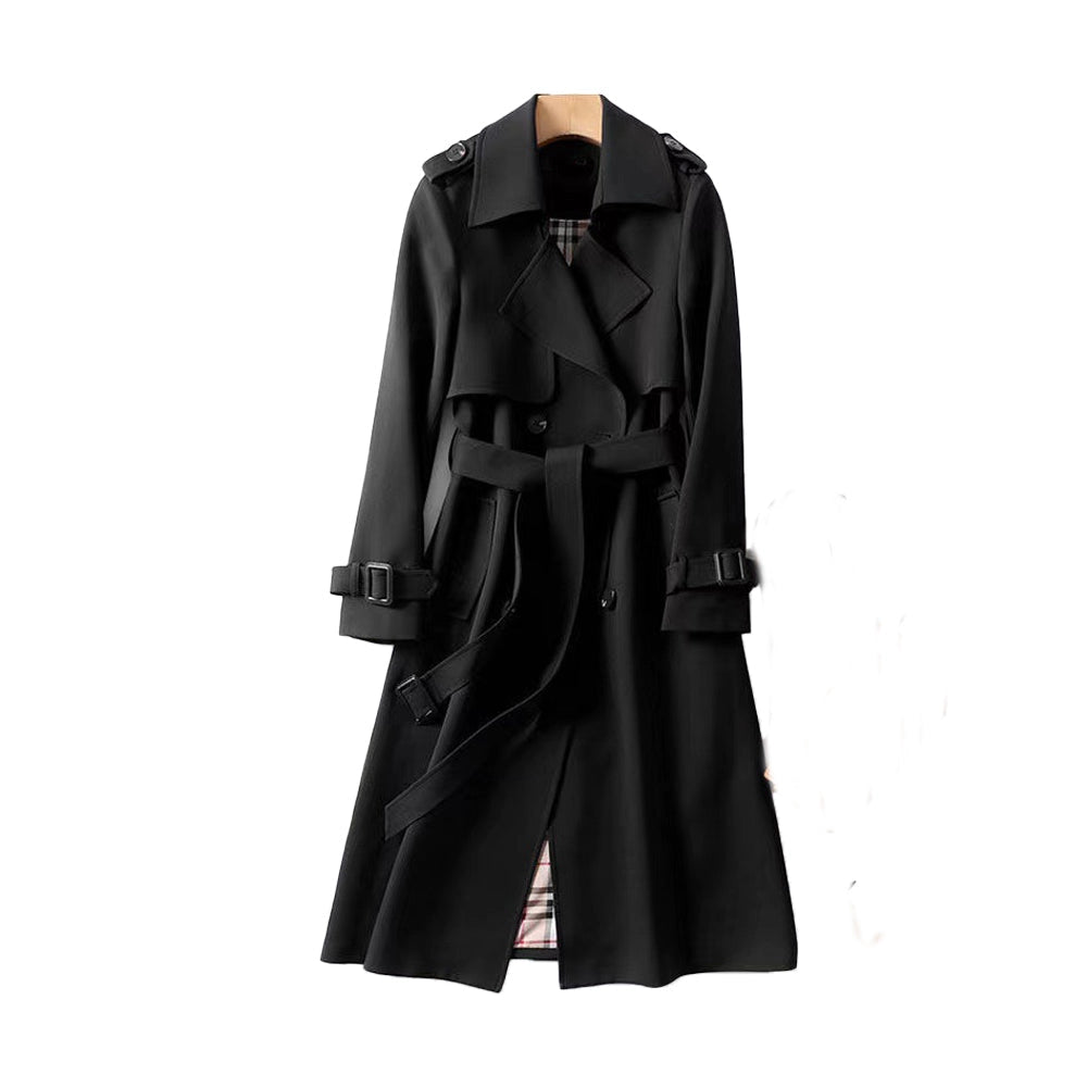 Waterproof Women’s Long Trench Coat with Belt