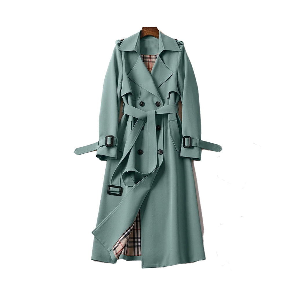 Waterproof Women’s Long Trench Coat with Belt