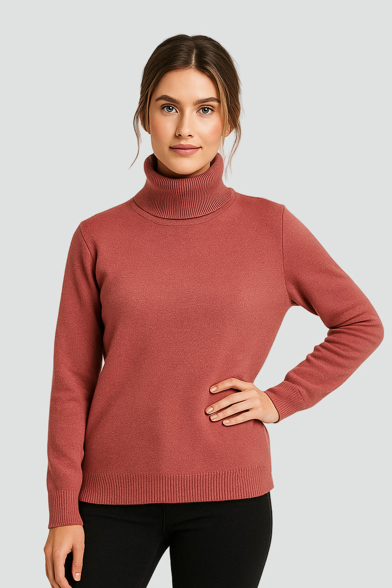 Comfortable Soft Lined Women’s Fleece Turtleneck