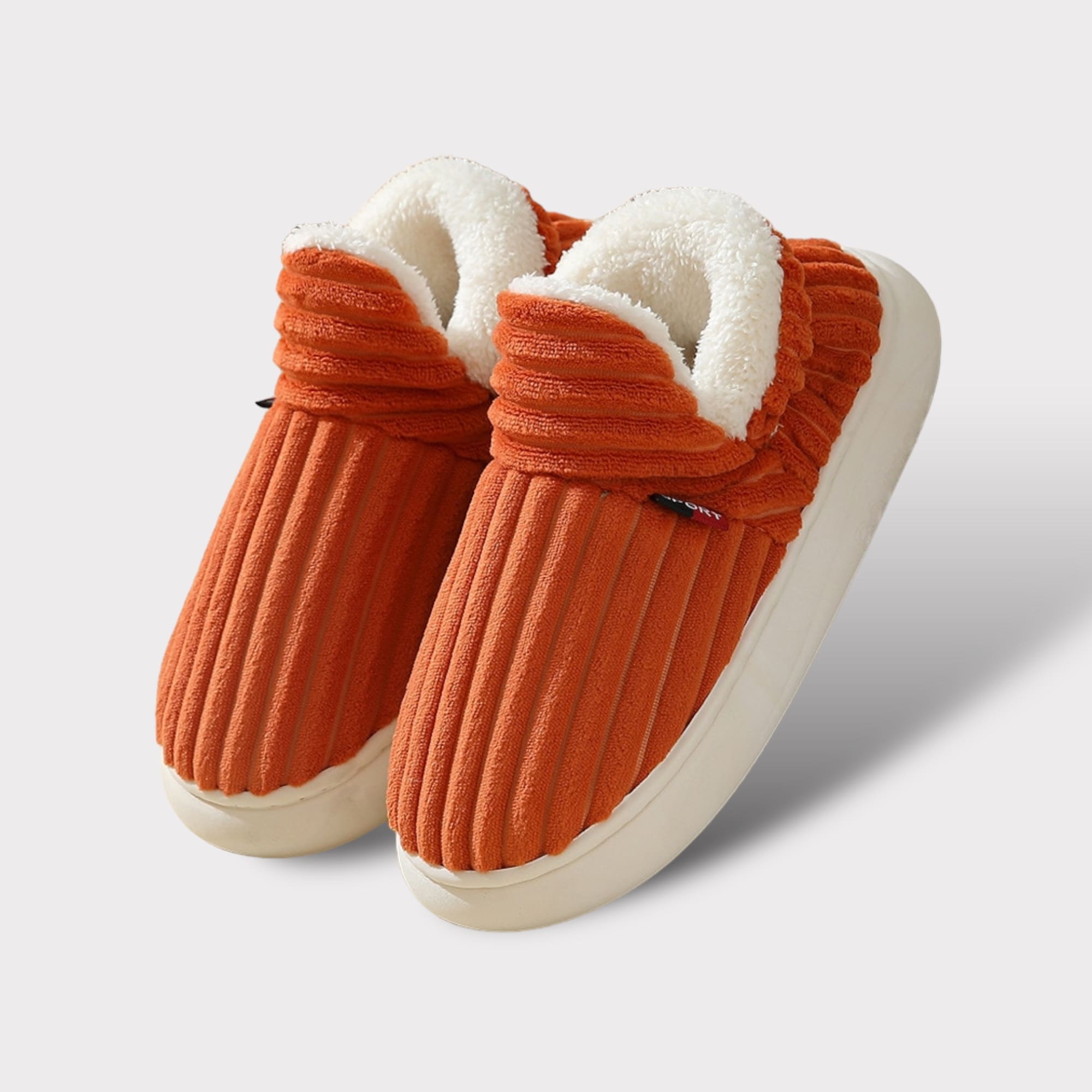 Winter Comfort Slippers with Ribbed Texture for Women