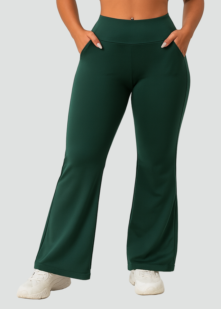 Comfortable High-Waisted Stretch Flared Pants for Women
