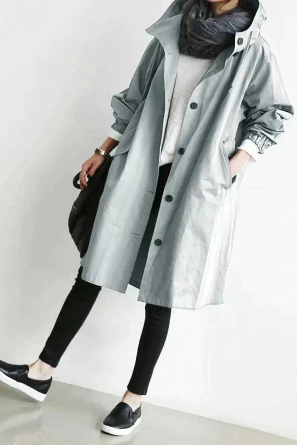 Elegant and Waterproof Women’s Coat with Hood