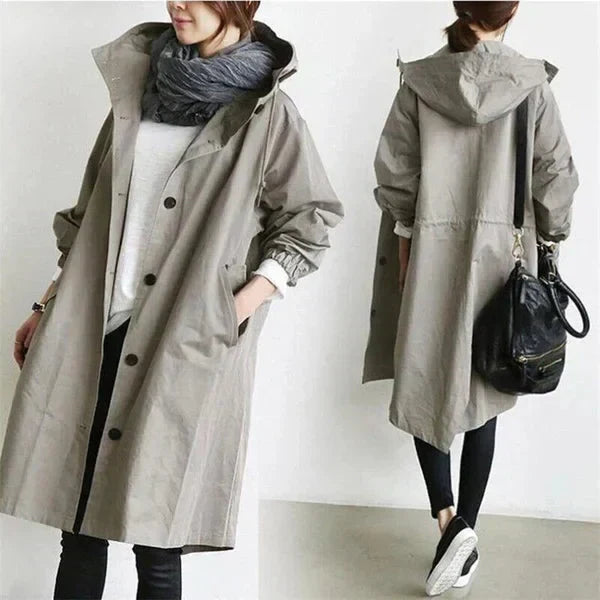 Elegant and Waterproof Women’s Coat with Hood