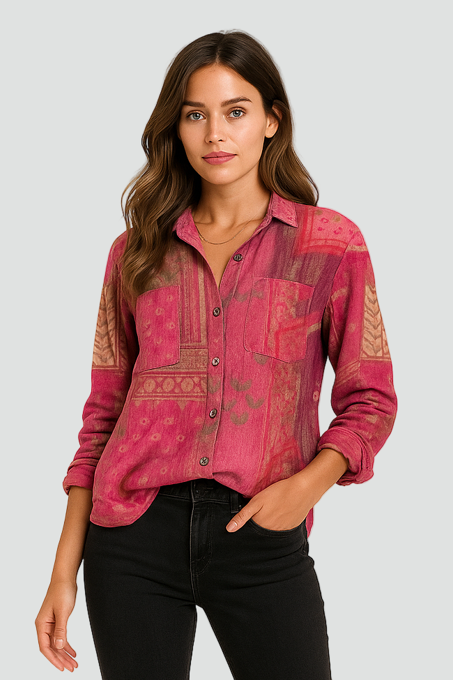 Vintage Stylish Women’s Blouse with Long Sleeves