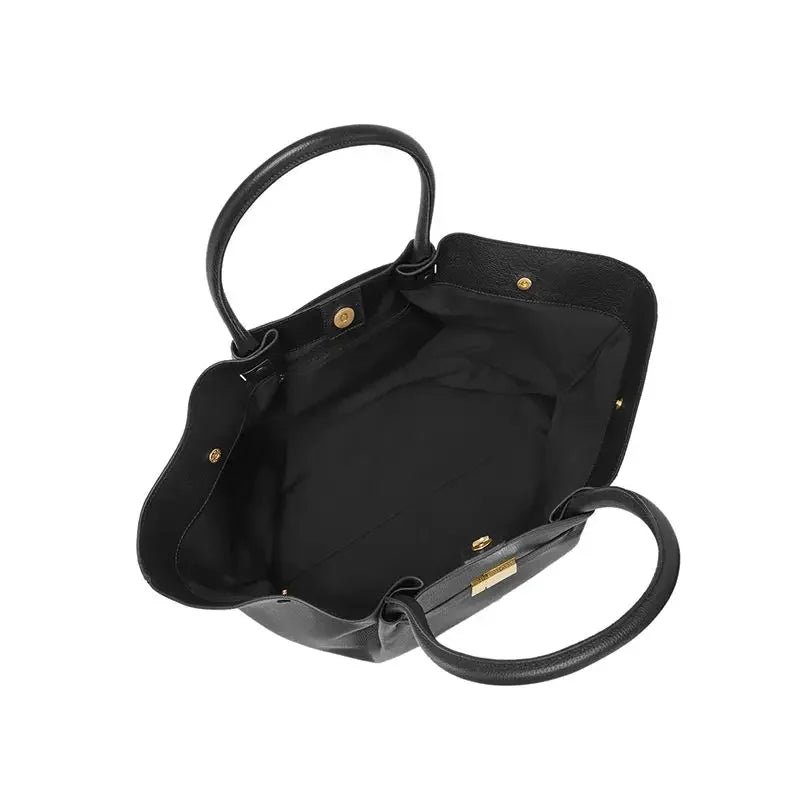 Exclusive Women’s Oversized Shoulder Bag with Gold Closure