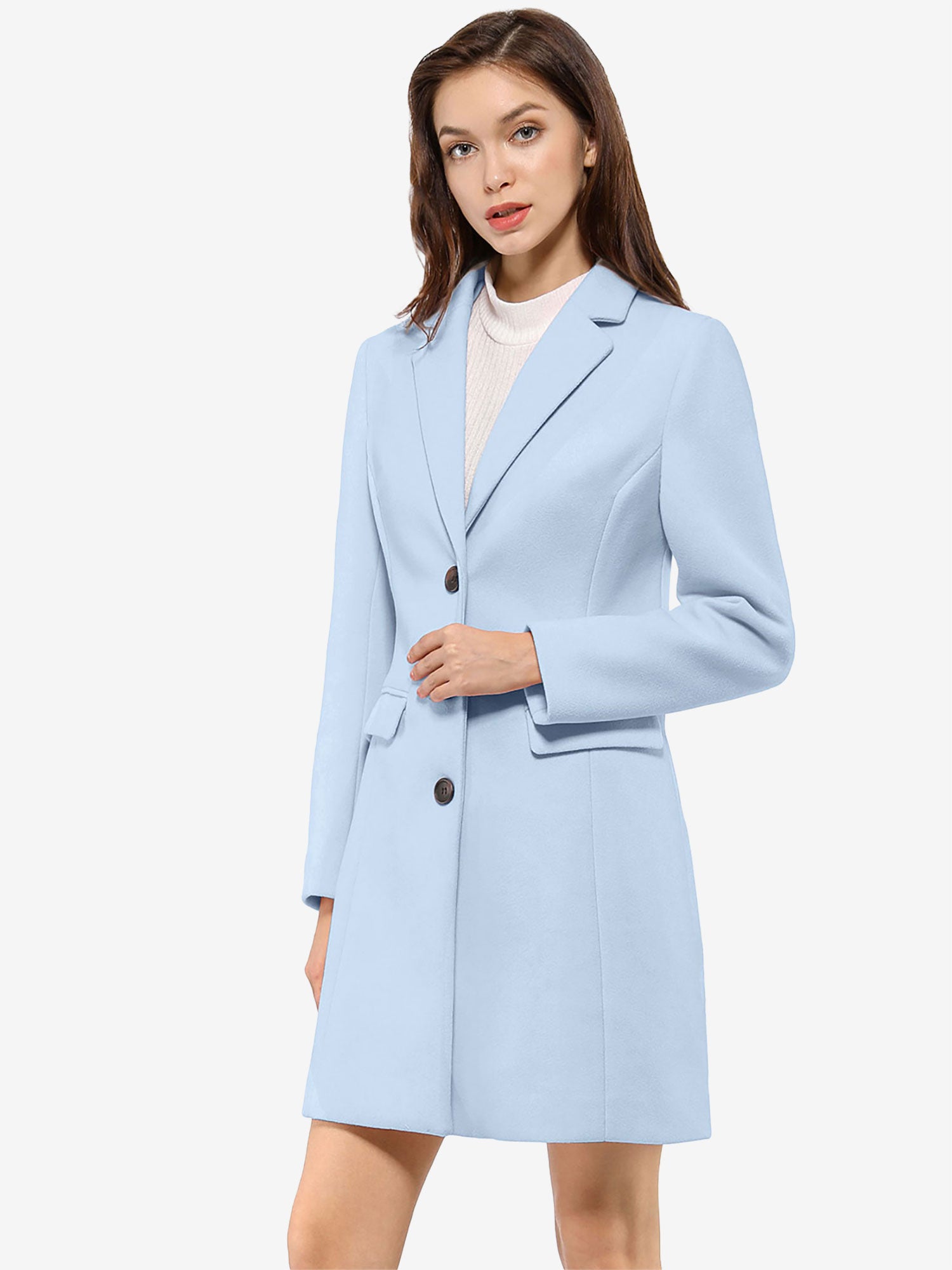 Soft Women’s Winter Coat with Lapel Collar