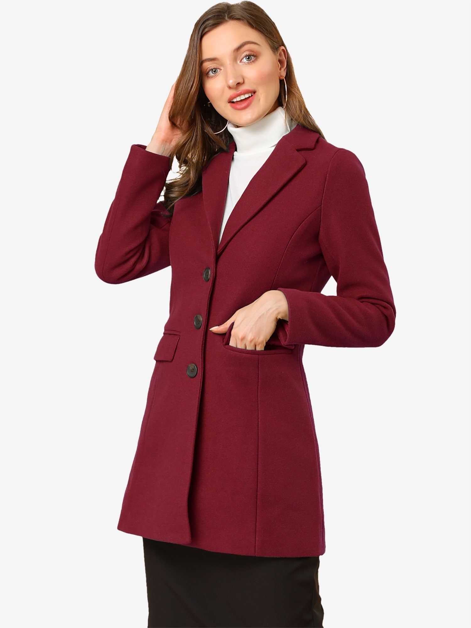 Soft Women’s Winter Coat with Lapel Collar