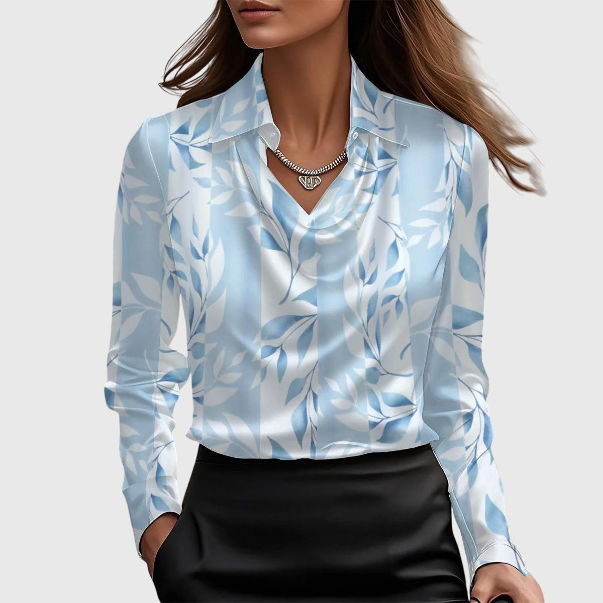 Elegant Luxury Women’s Blouse with Long Sleeves
