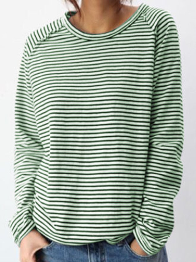Casual and Comfortable Women’s Knit with Striped Design