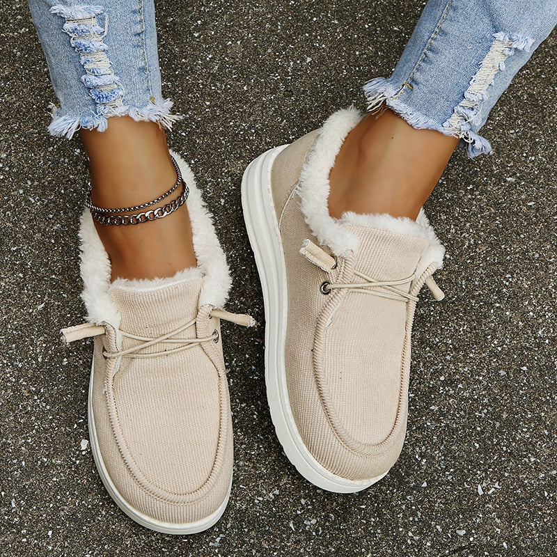 Casual Women’s Slip-On Sneakers for Fall and Winter