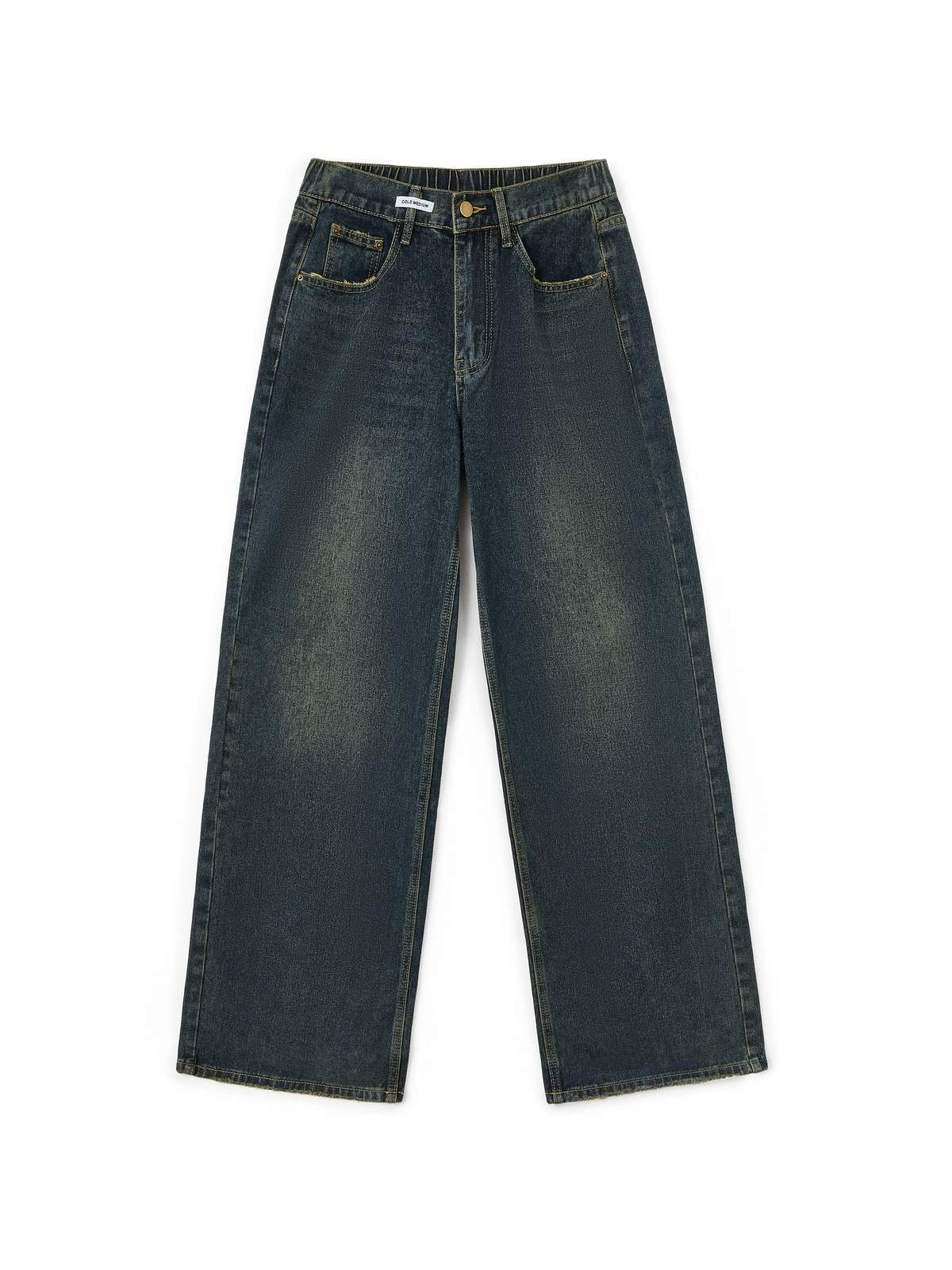 Stylish Women’s Loose-Fit Jeans with Vintage Washed Look