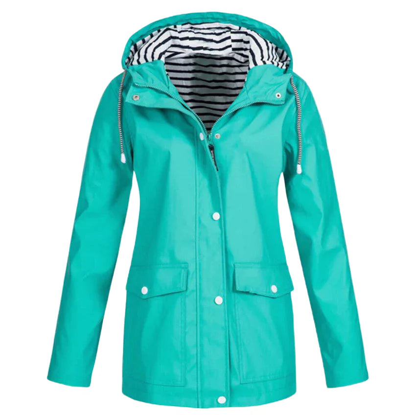 Waterproof Women’s Rain Jacket with Lined Hood