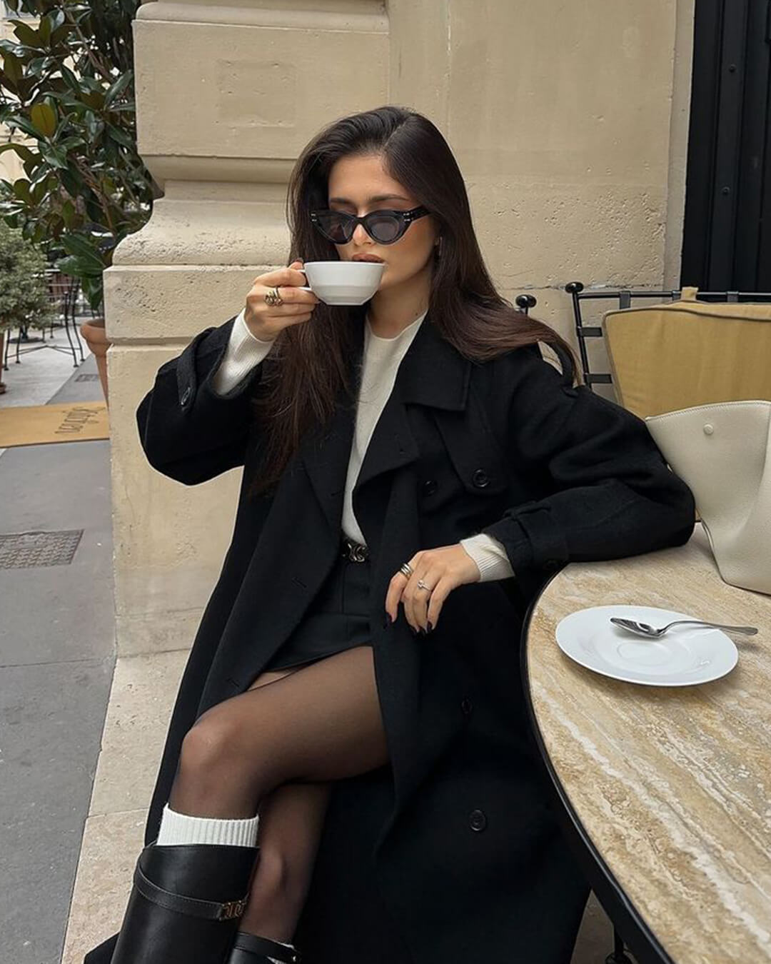 Classic Long Women’s Winter Coat with Belt