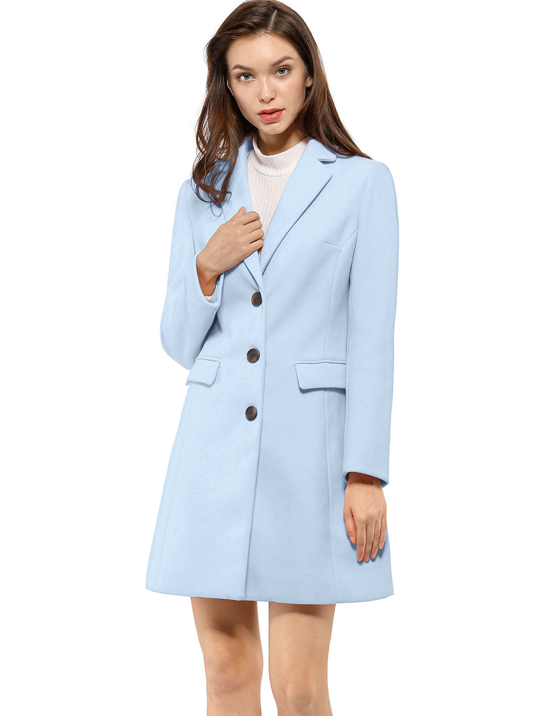 Soft Women’s Winter Coat with Lapel Collar