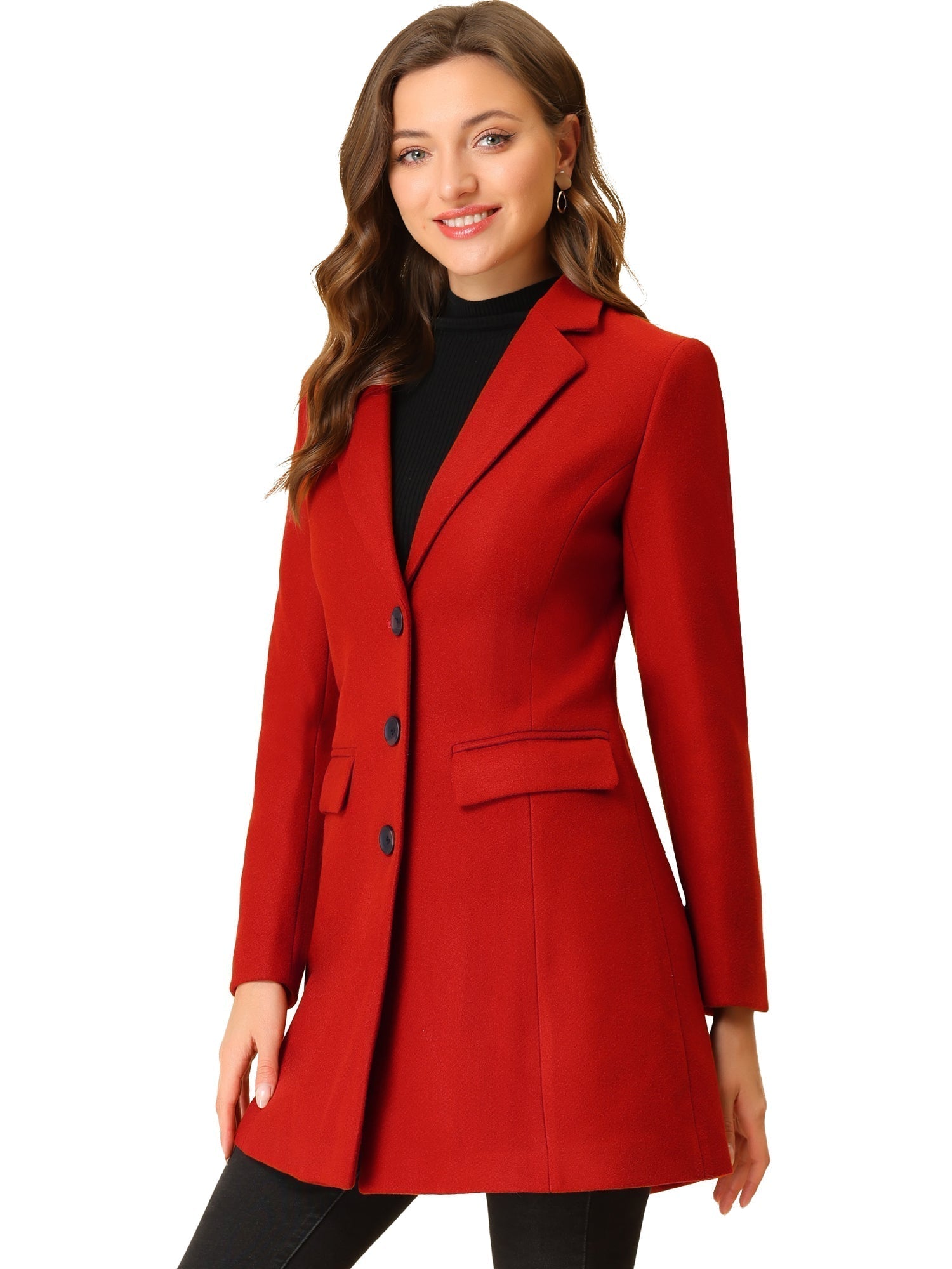 Soft Women’s Winter Coat with Lapel Collar