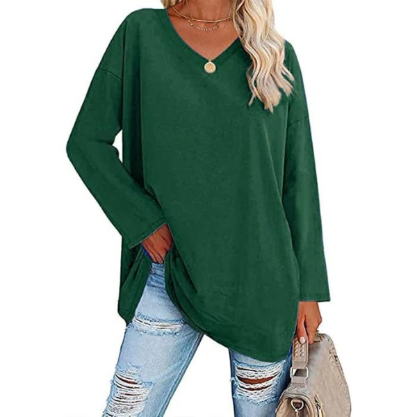 Casual Oversized V-Neck Sweater for Women