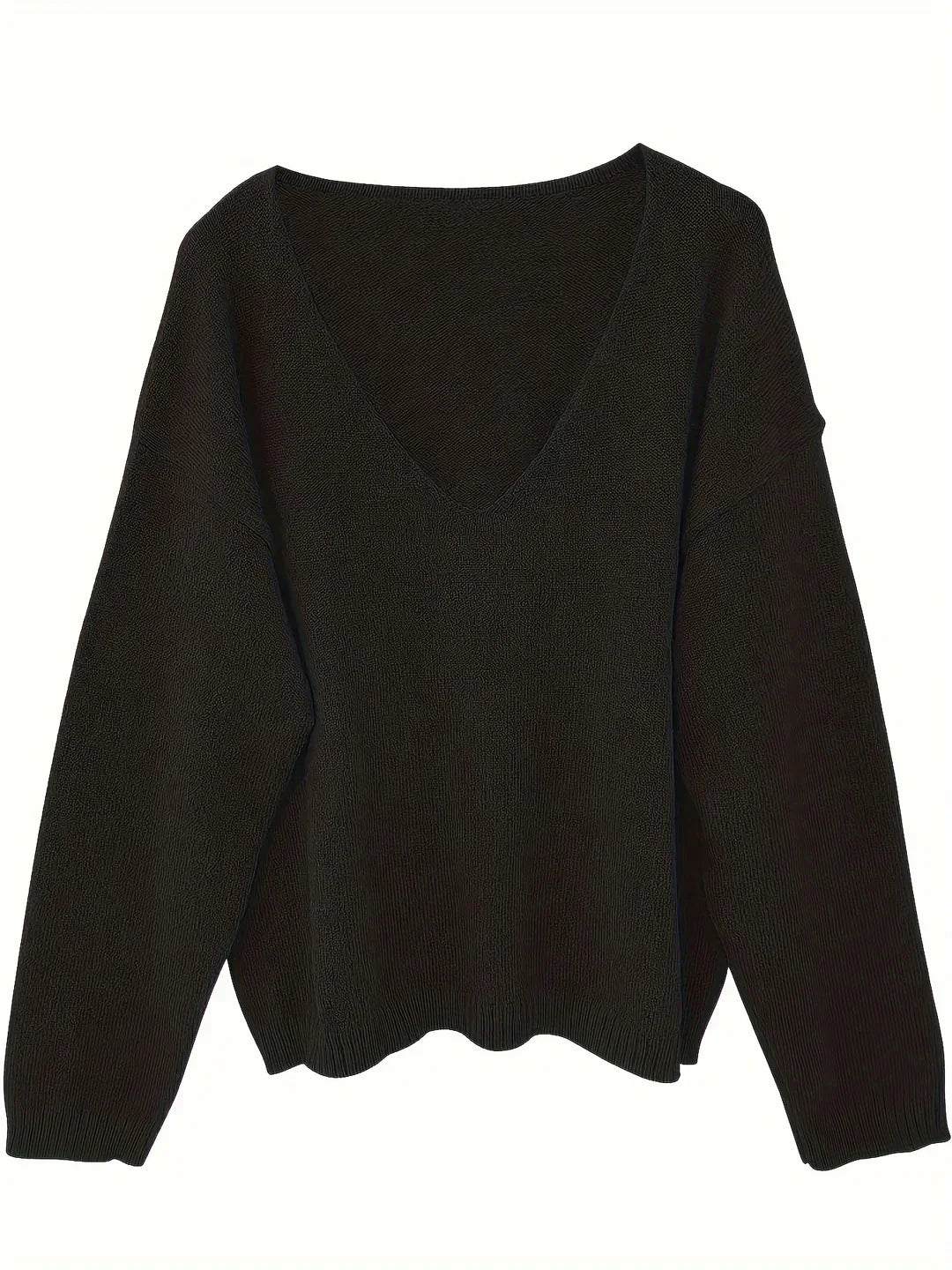 Light Soft Women’s Sweater with V-Neck and Long Sleeves