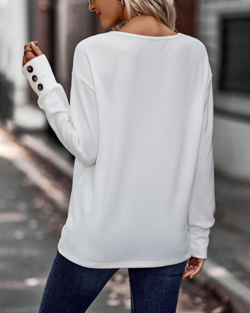 Soft Women’s V-Neck Sweater with Long Sleeves
