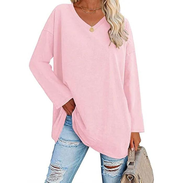 Casual Oversized V-Neck Sweater for Women