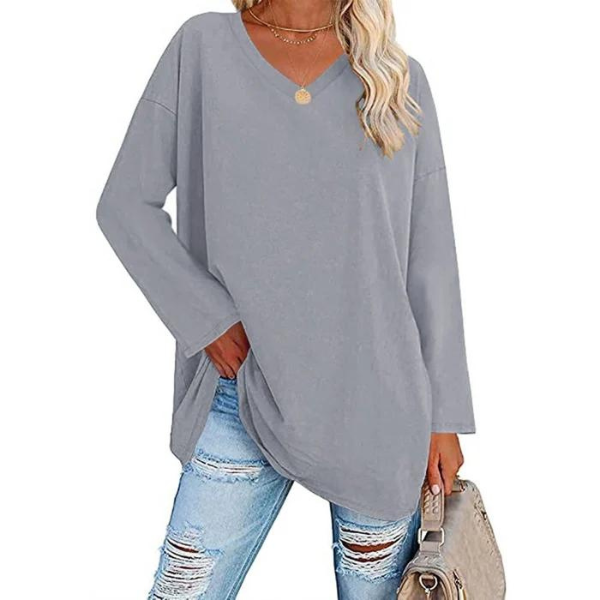 Casual Oversized V-Neck Sweater for Women
