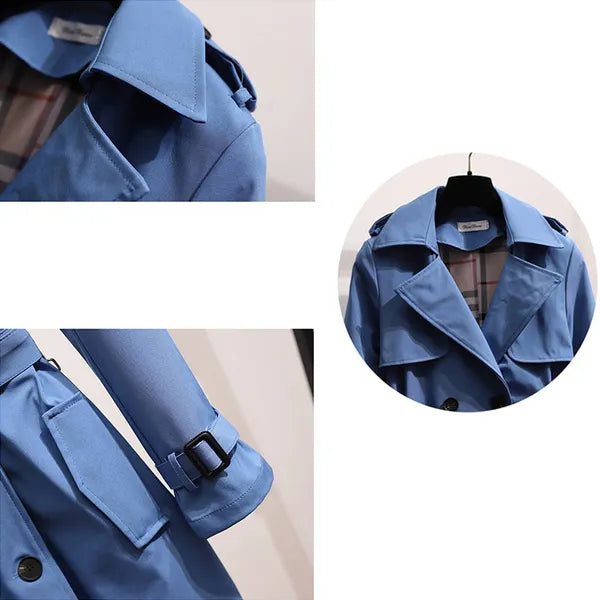 Waterproof Women’s Long Trench Coat with Belt