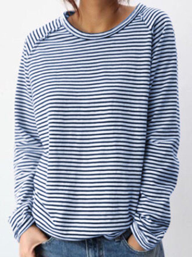 Casual and Comfortable Women’s Knit with Striped Design