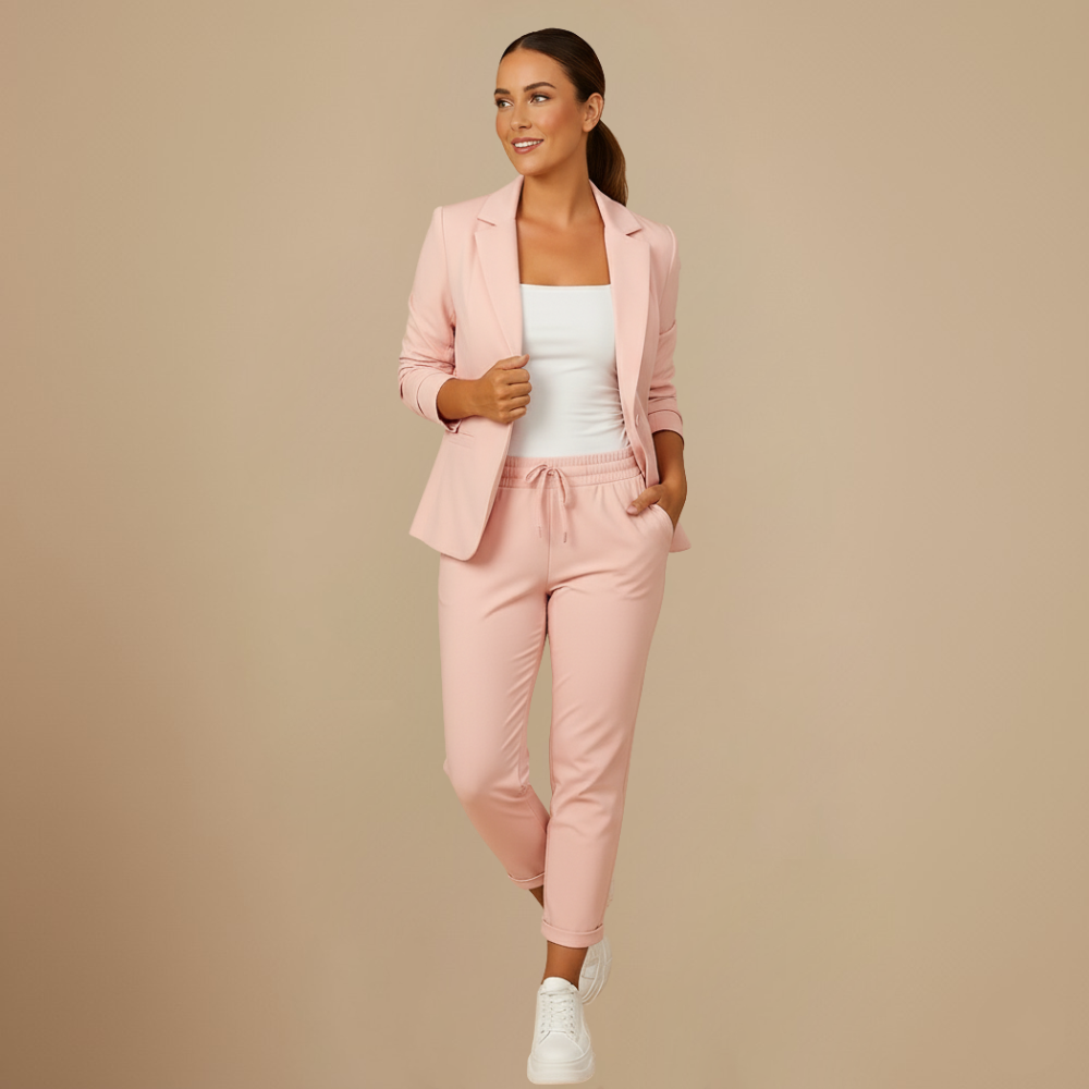 Stylish Women’s Set with Blazer and Matching Trousers