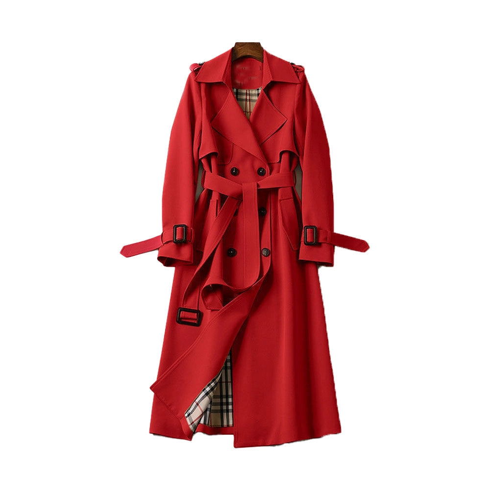 Waterproof Women’s Long Trench Coat with Belt