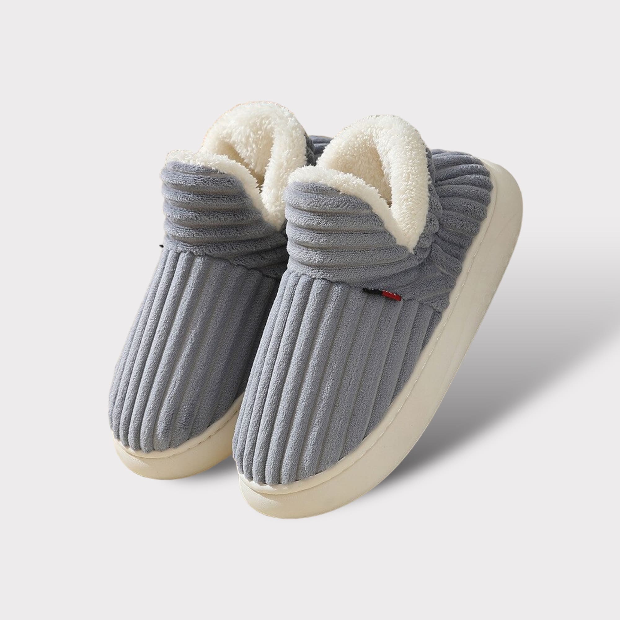 Winter Comfort Slippers with Ribbed Texture for Women