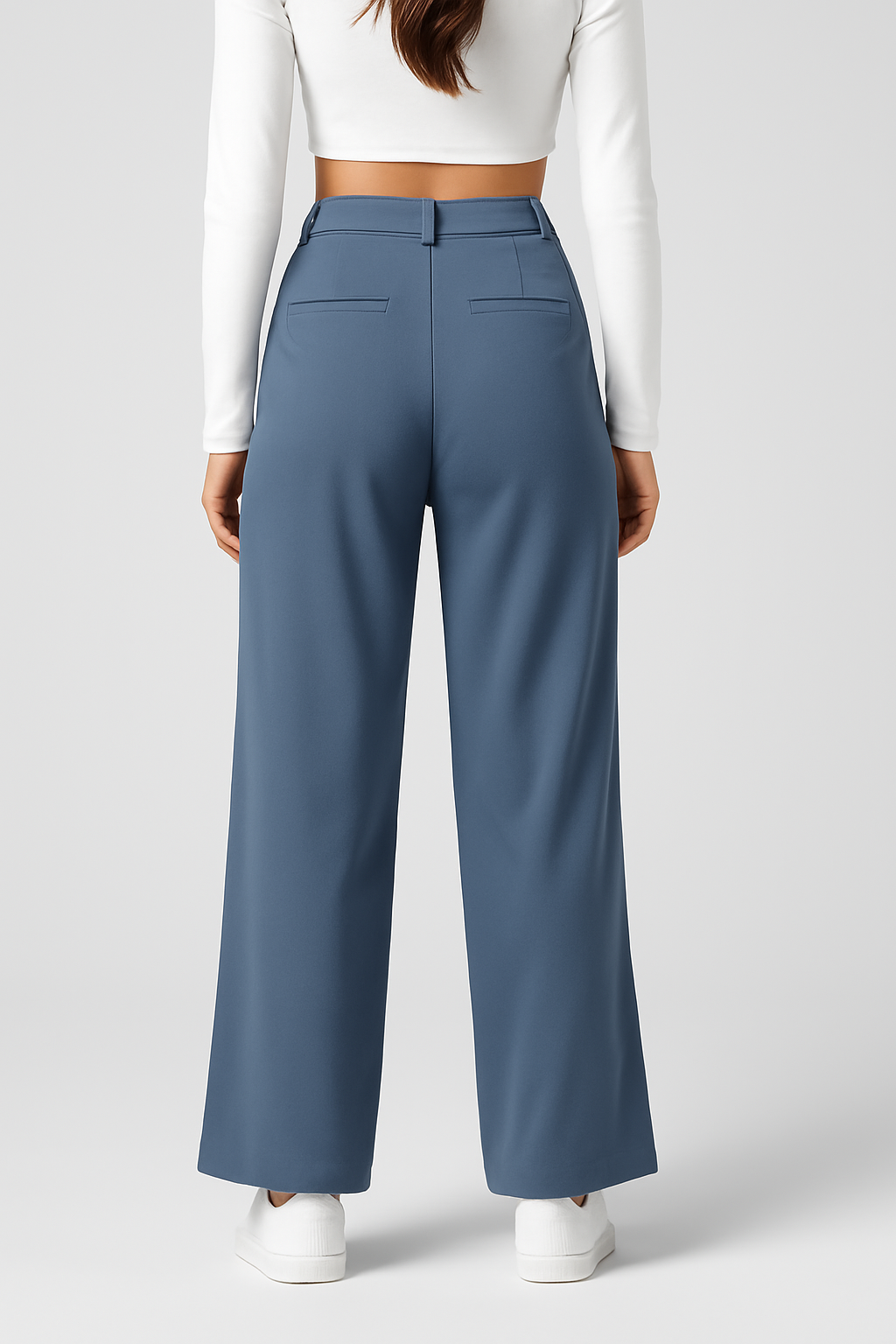 Elegant and Stretchy High-Waisted Women’s Trousers