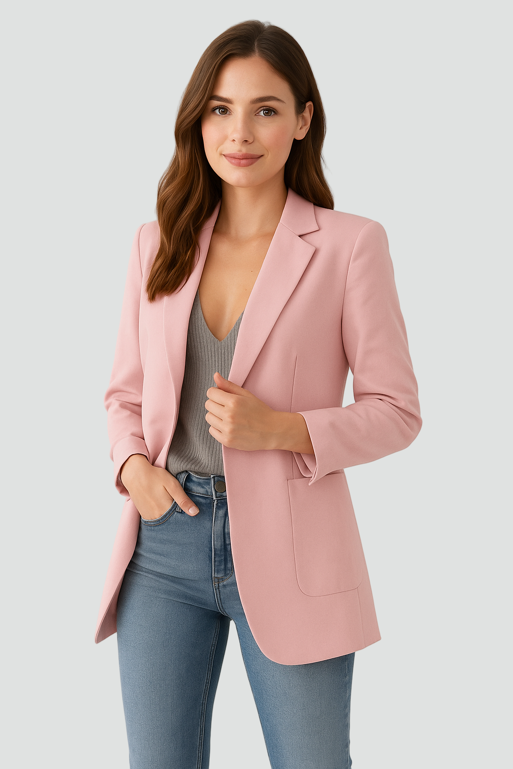 Long Women’s Blazer with Classic Lapels