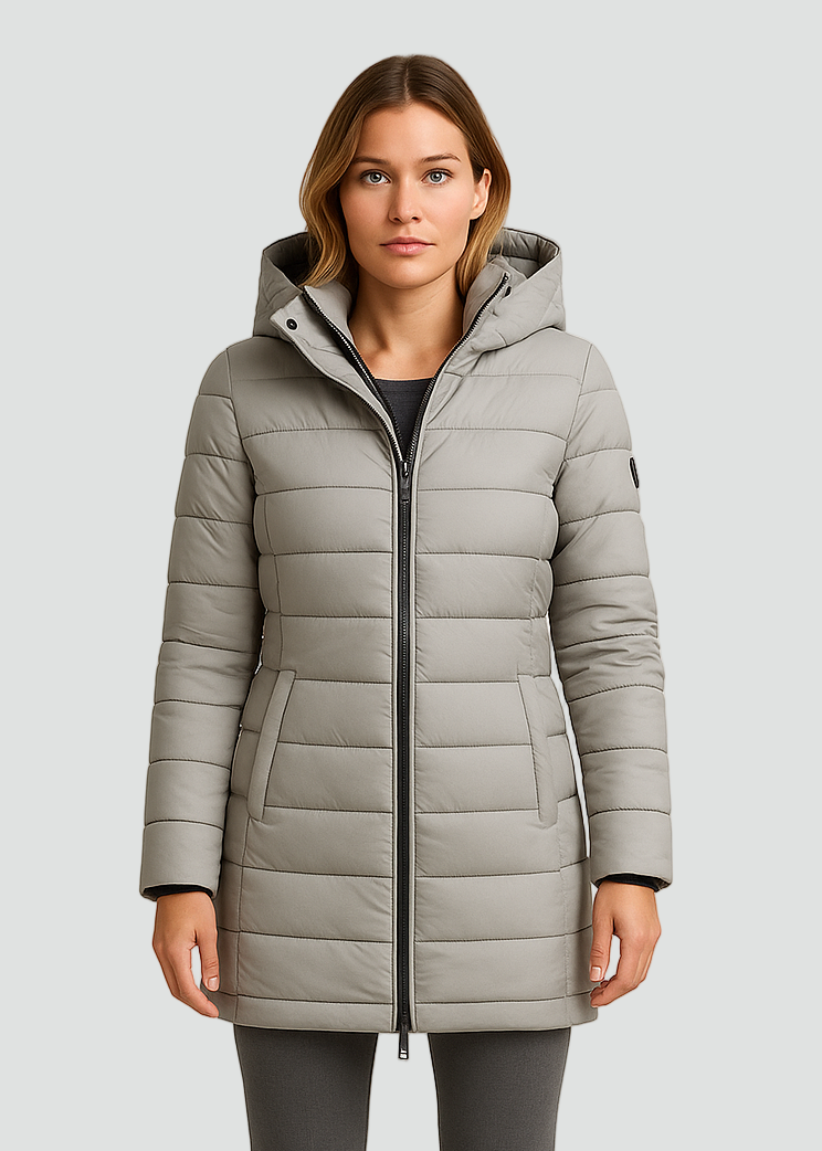 Lightweight Women’s Quilted Winter Jacket with Hood