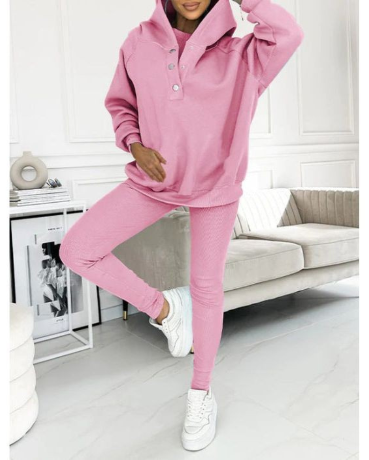 Oversized Women’s 3-Piece Loungewear Set with Hoodie