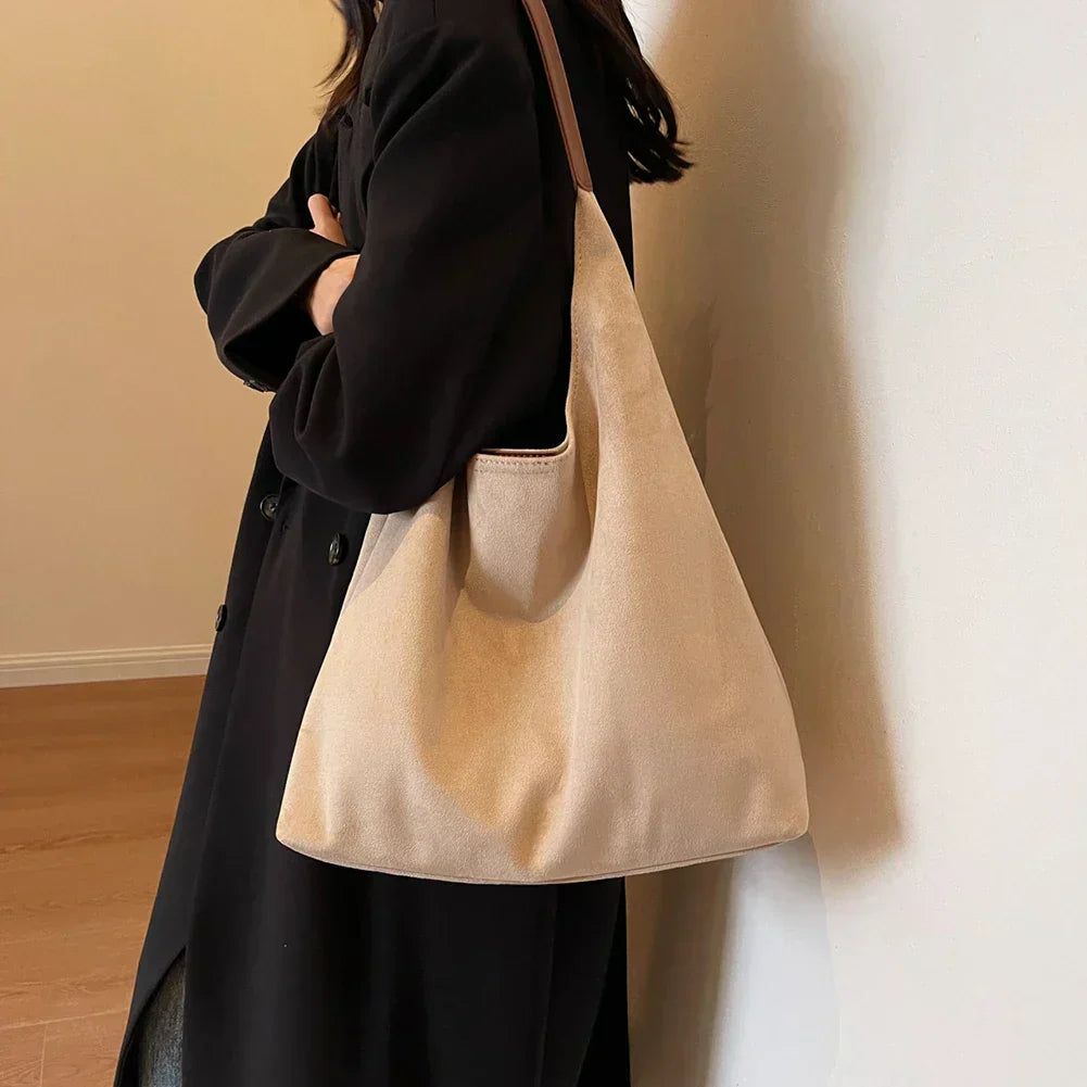 Luxurious Suede Tote Bag for Women
