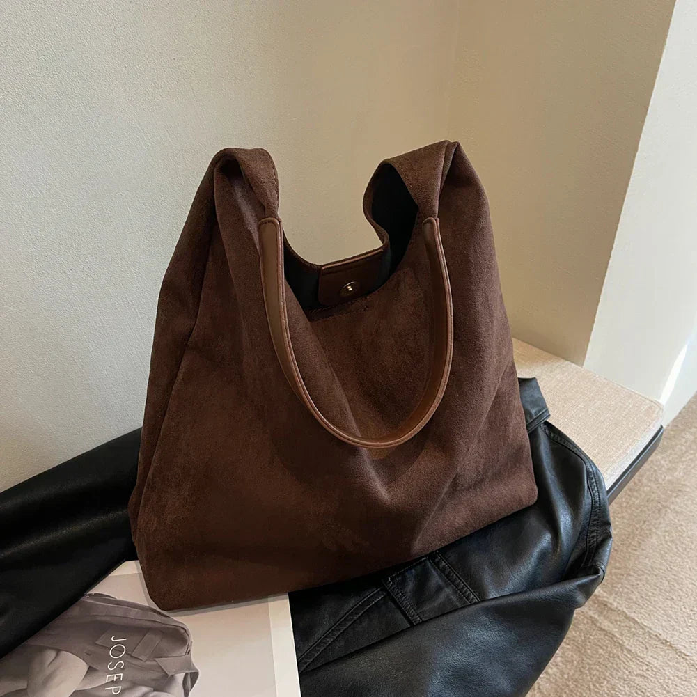 Luxurious Suede Tote Bag for Women