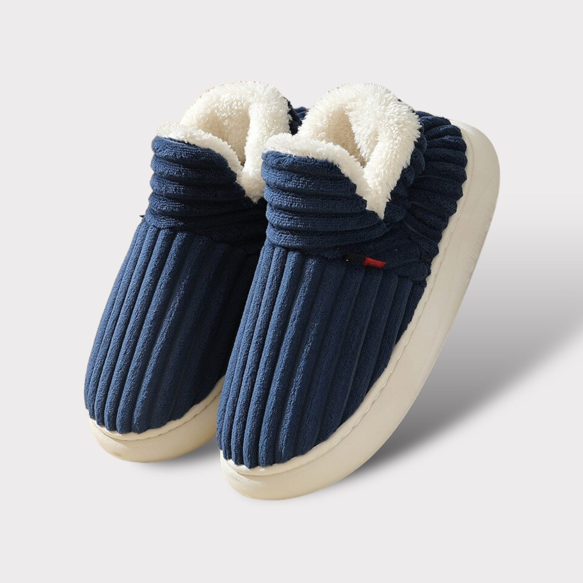 Winter Comfort Slippers with Ribbed Texture for Women