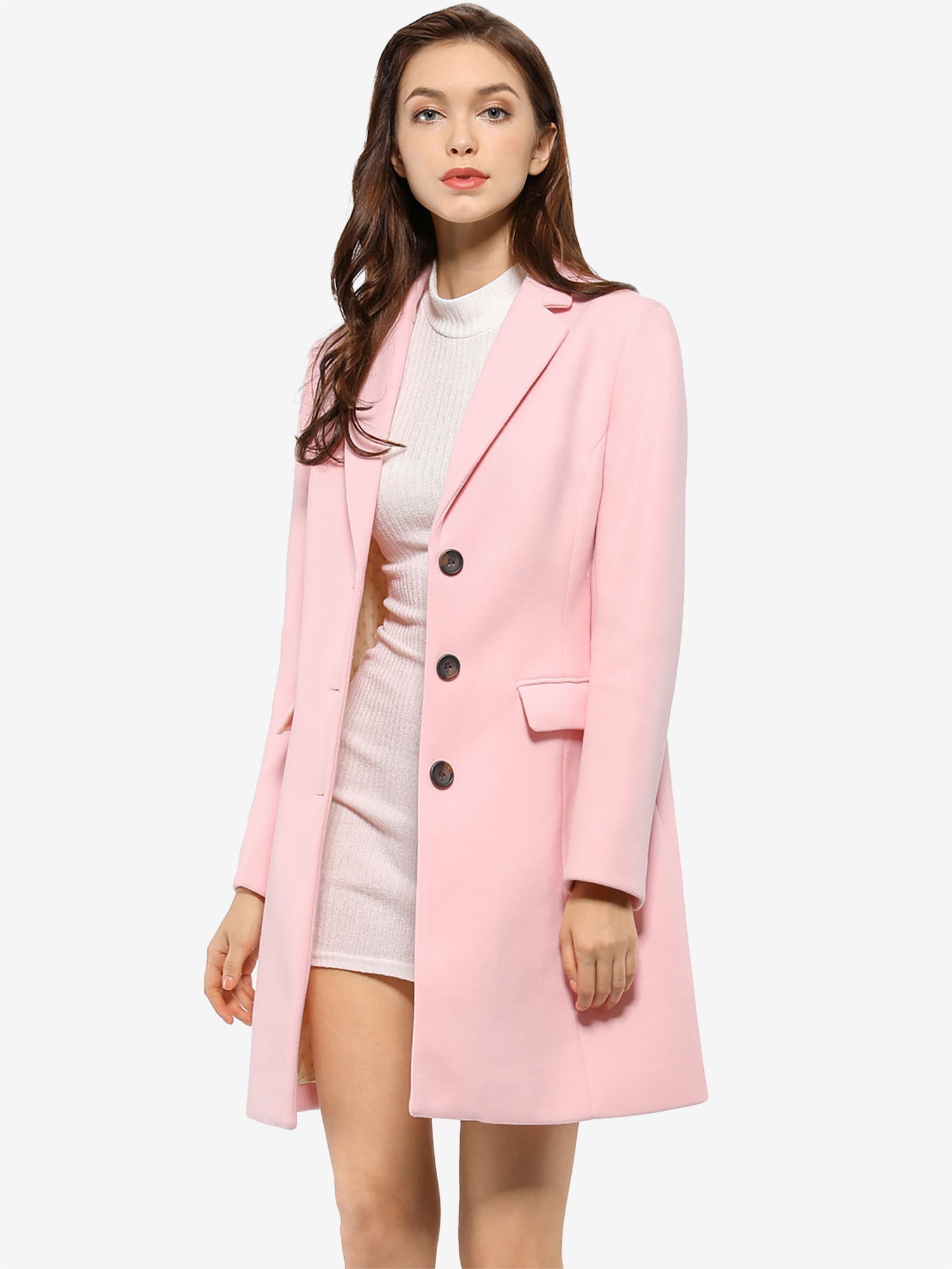 Soft Women’s Winter Coat with Lapel Collar