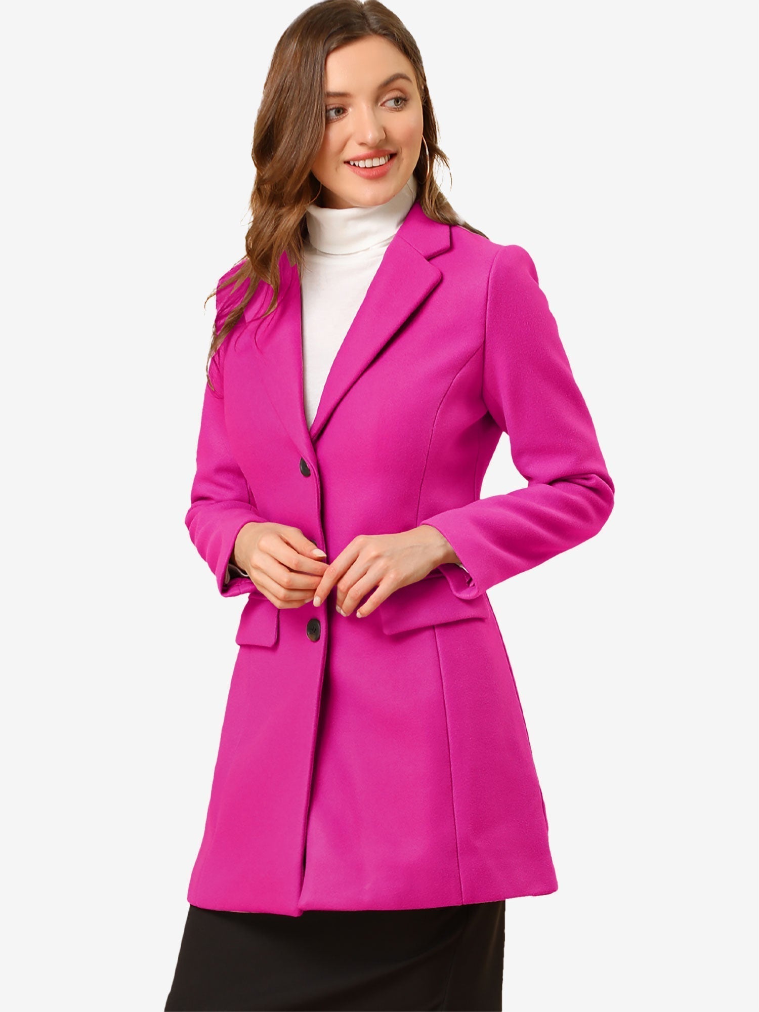 Soft Women’s Winter Coat with Lapel Collar