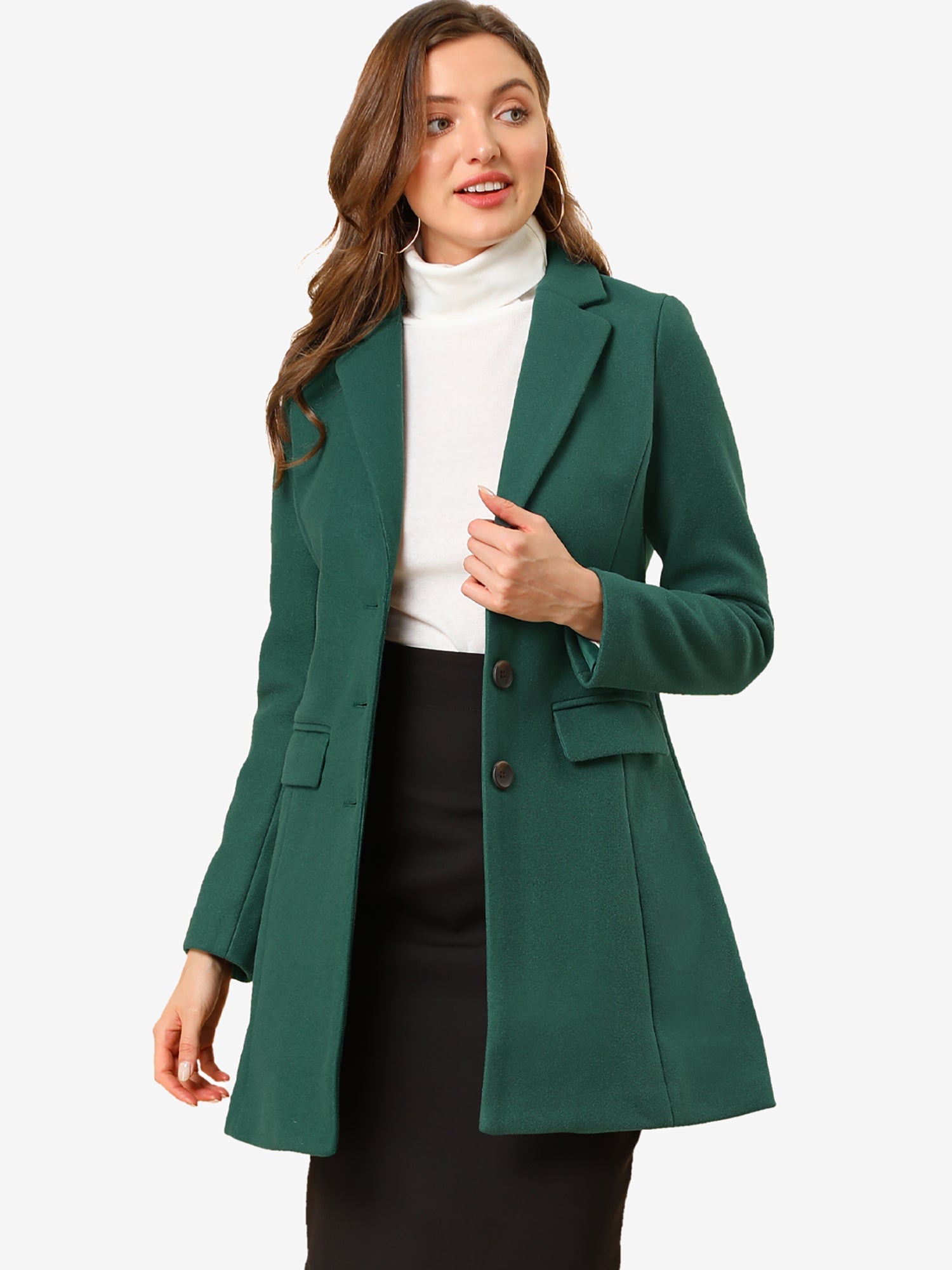 Soft Women’s Winter Coat with Lapel Collar