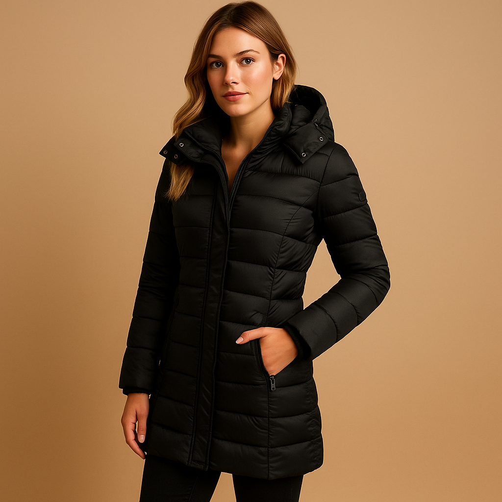 Lightweight Women’s Quilted Winter Jacket with Hood