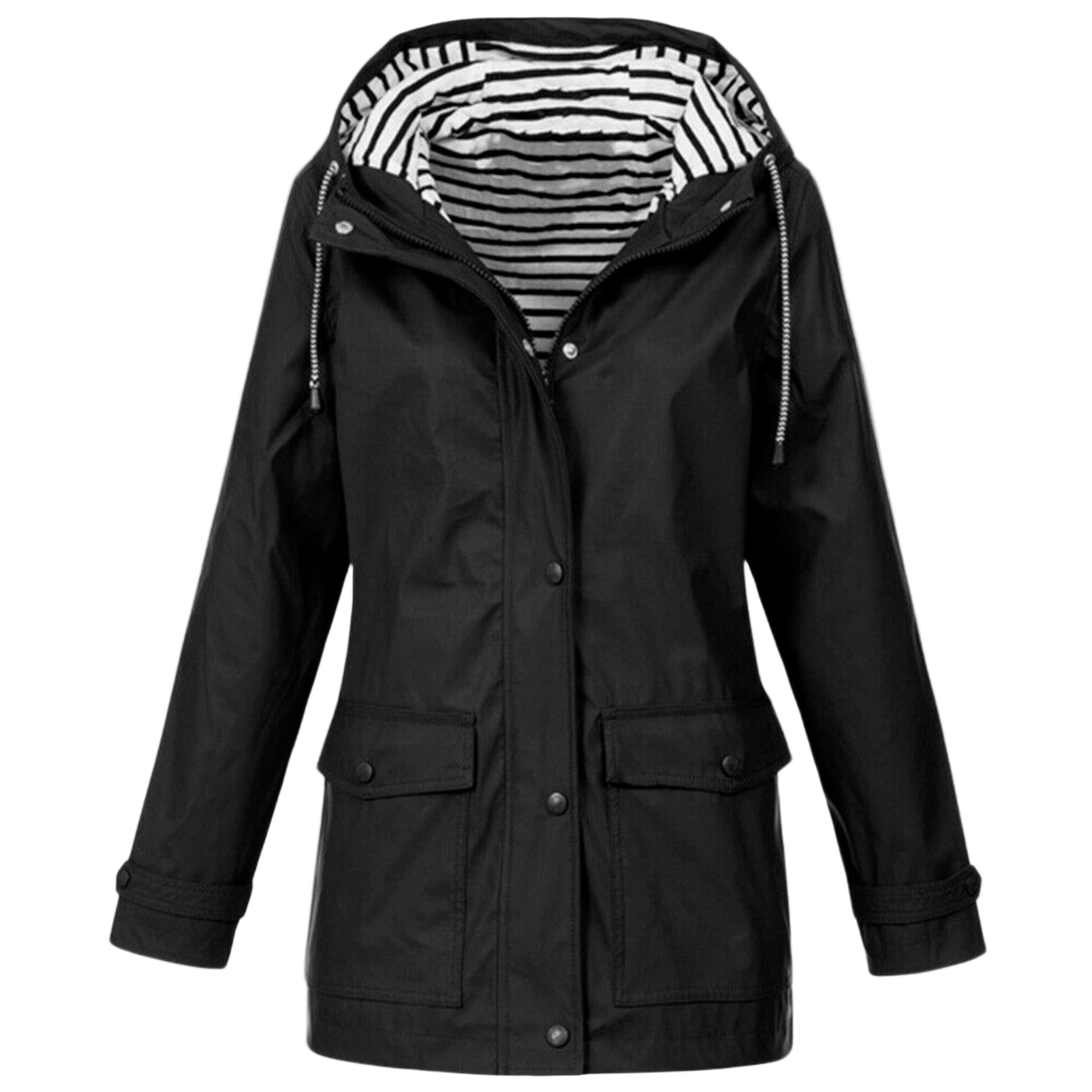 Waterproof Women’s Rain Jacket with Lined Hood