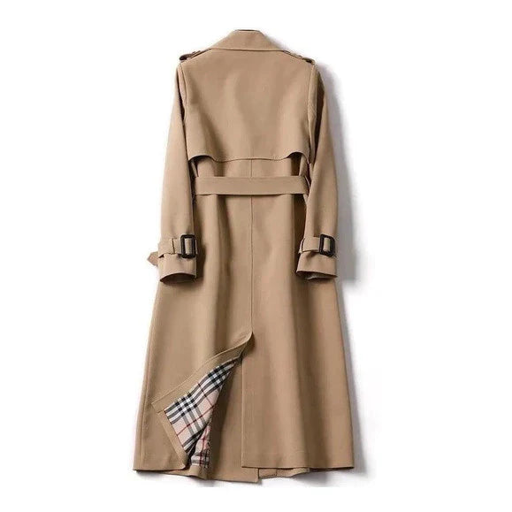 Waterproof Women’s Long Trench Coat with Belt