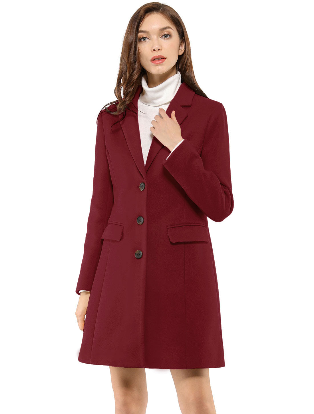 Soft Women’s Winter Coat with Lapel Collar