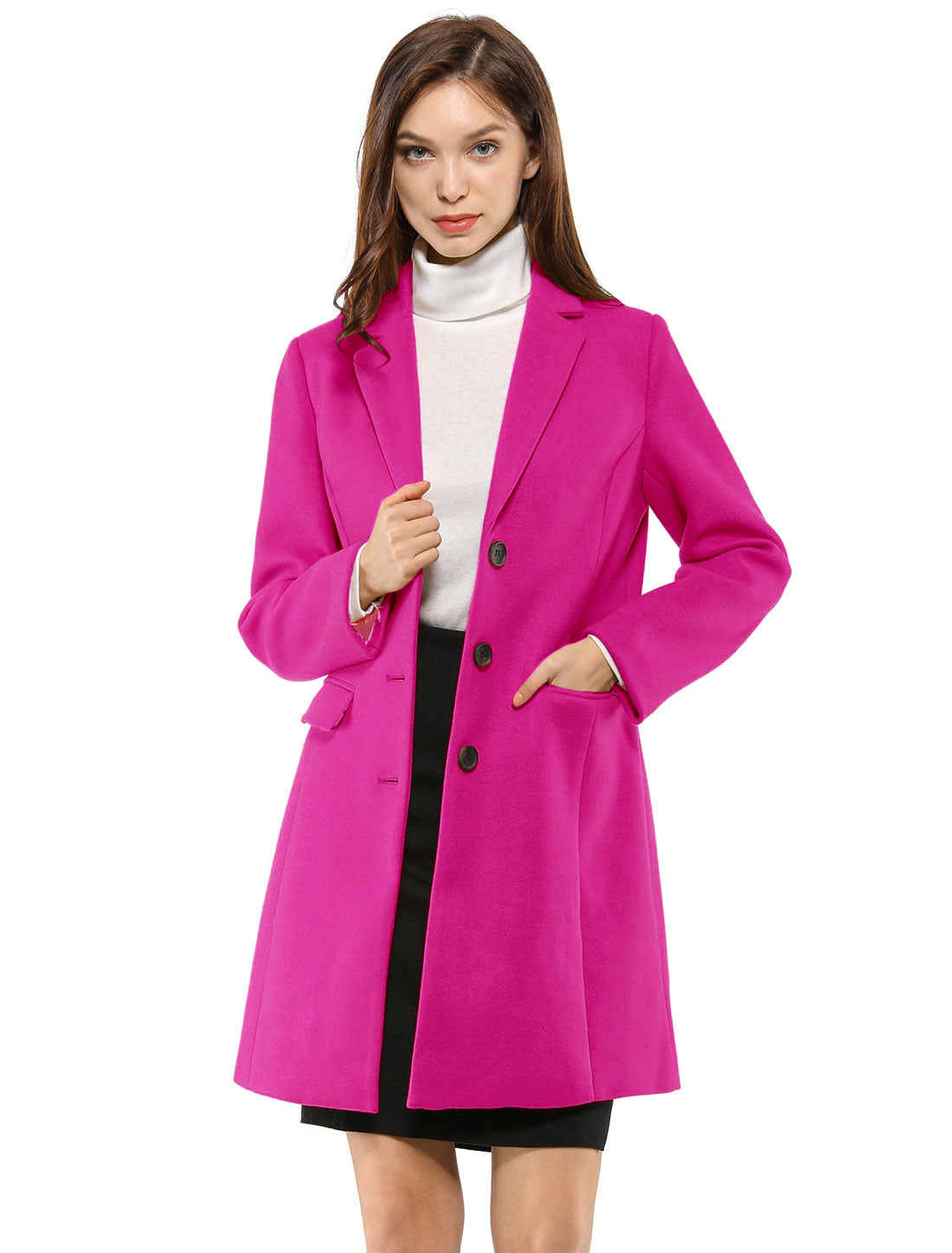 Soft Women’s Winter Coat with Lapel Collar