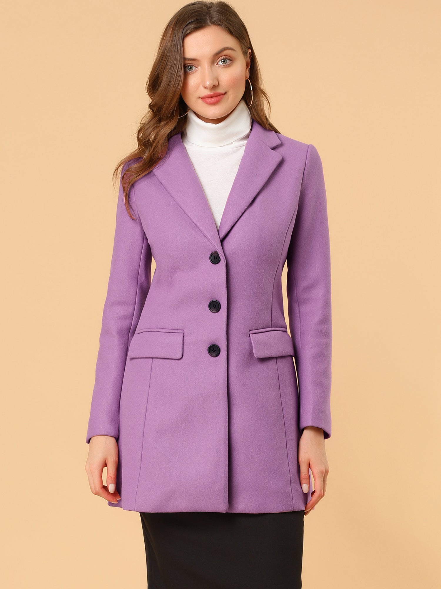 Soft Women’s Winter Coat with Lapel Collar