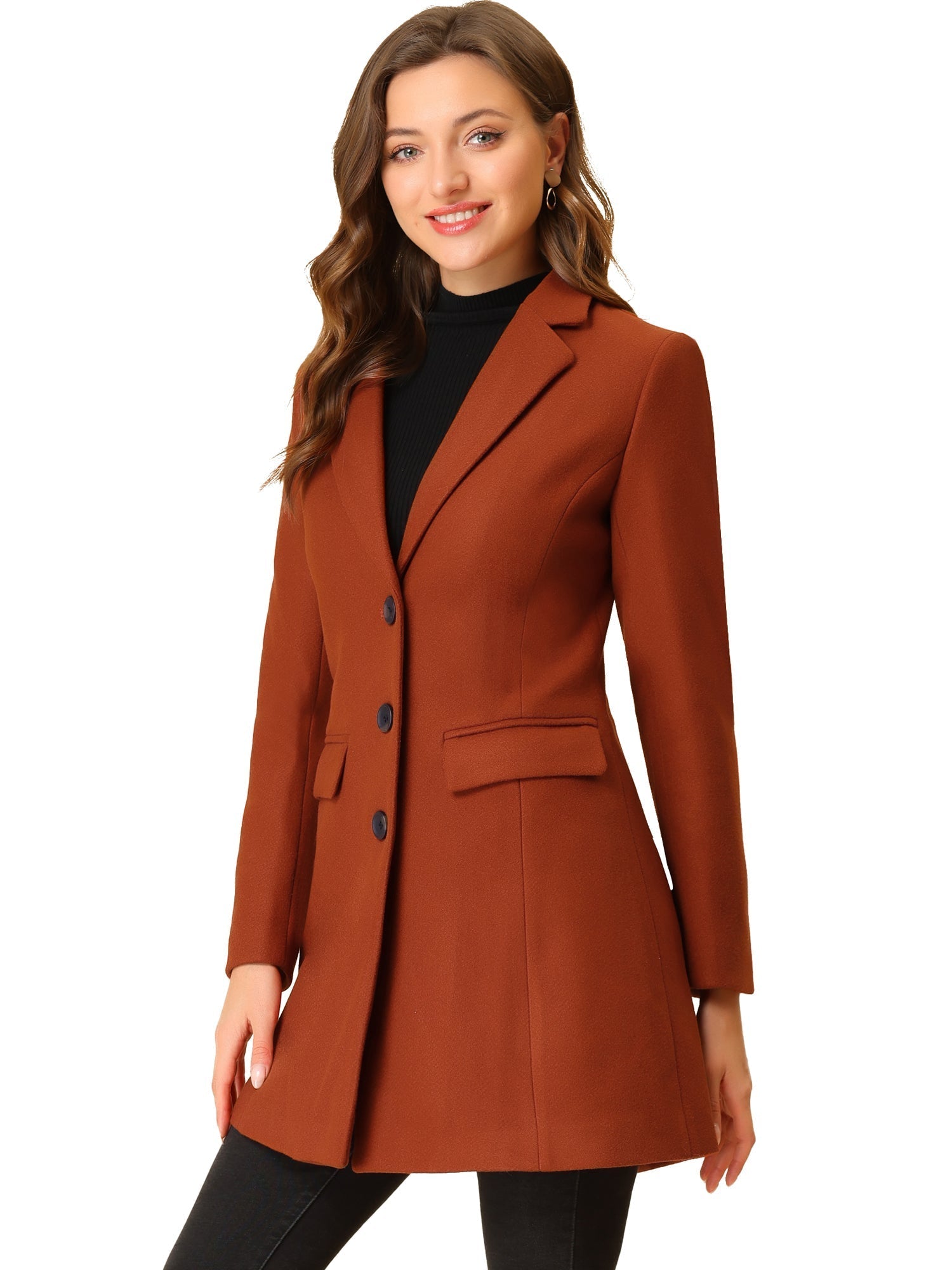 Soft Women’s Winter Coat with Lapel Collar